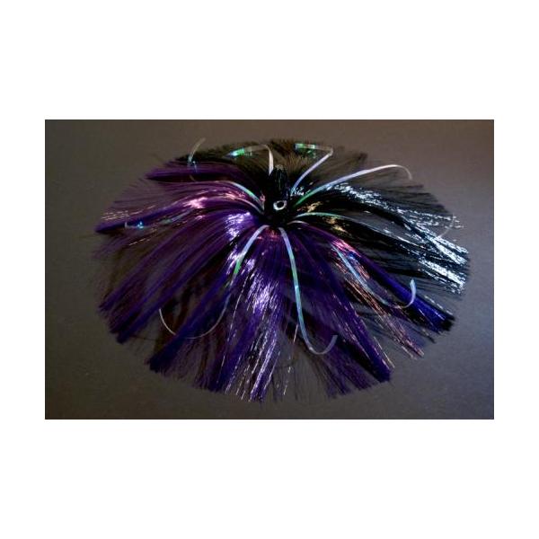 180g Black Bullet Head With Purple/black Hair With Mylar Flash